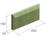 Камень бортовой БР 40.20.5 (бордюр садовый)
