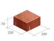 Плитка тротуарная «Квадрат» (h=70)