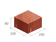 Плитка тротуарная «Квадрат» (h=80)