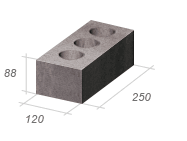 Стеновой камень «Кирпич» с пустотностью 8% (h=88)