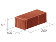 Плитка тротуарная «Кирпич» (h=60)